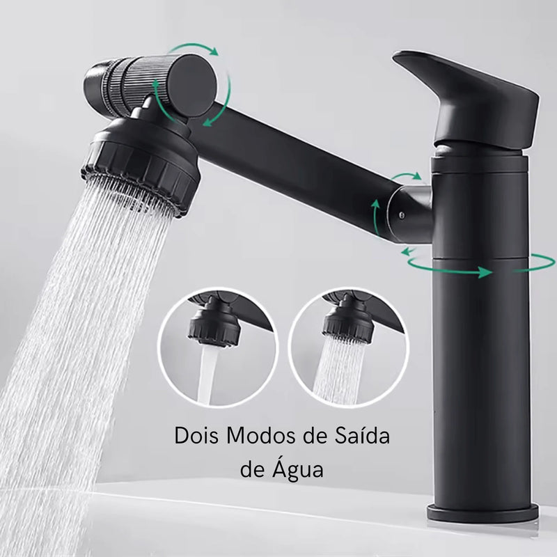 Torneira Alongada Rotativa 360° Graus para Banheiro - EcoWash