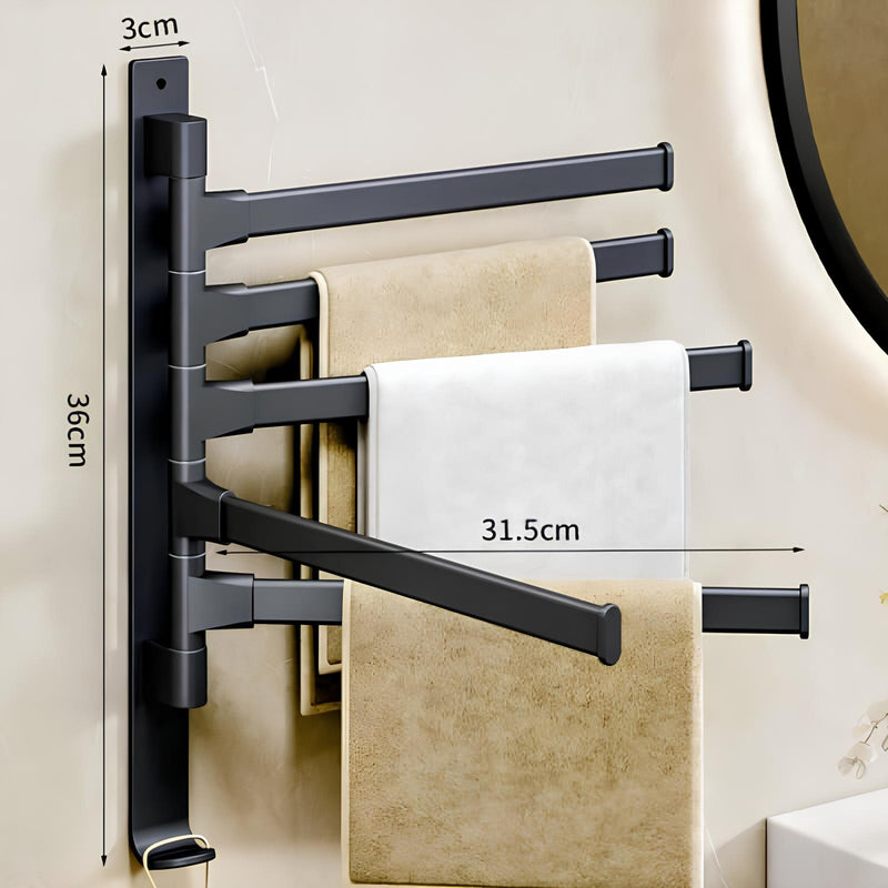 Toalheiro Multi Organizador 180 Graus Moderno Giratório de Parede - Lifys