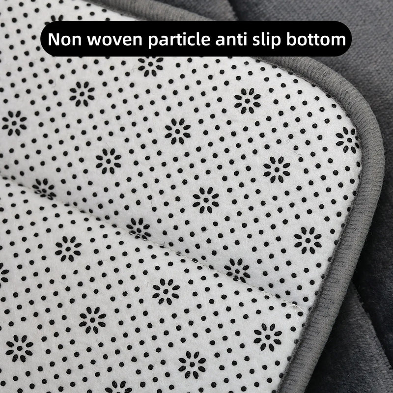Bathroom Coral Velvet Anti-skid Mat,Quick Water Absorption,Dry Machine Washing,Toilet Mat,SoftComfortable, Easy Mat Bathroom Use
