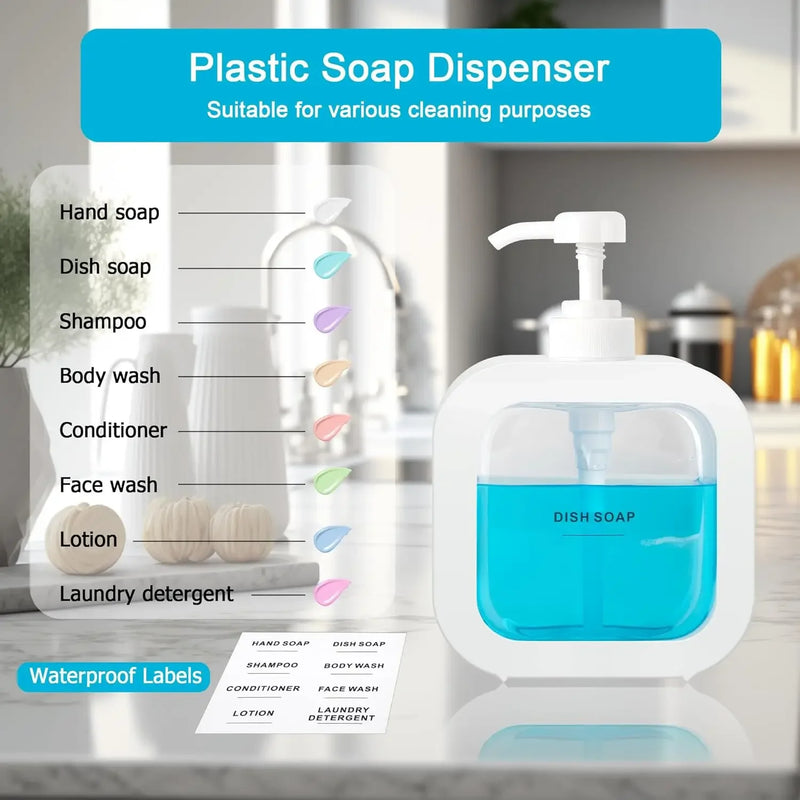 Dispenser de Sabão Reutilizável Elegante e Moderno Para Banheiro - CleanyLife