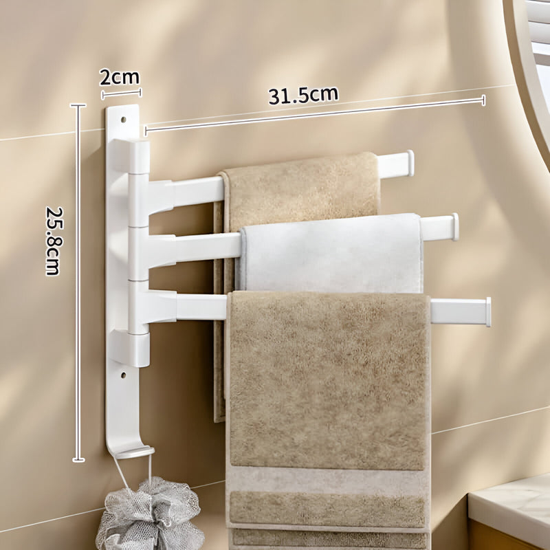 Toalheiro Multi Organizador 180 Graus Moderno Giratório de Parede - Lifys