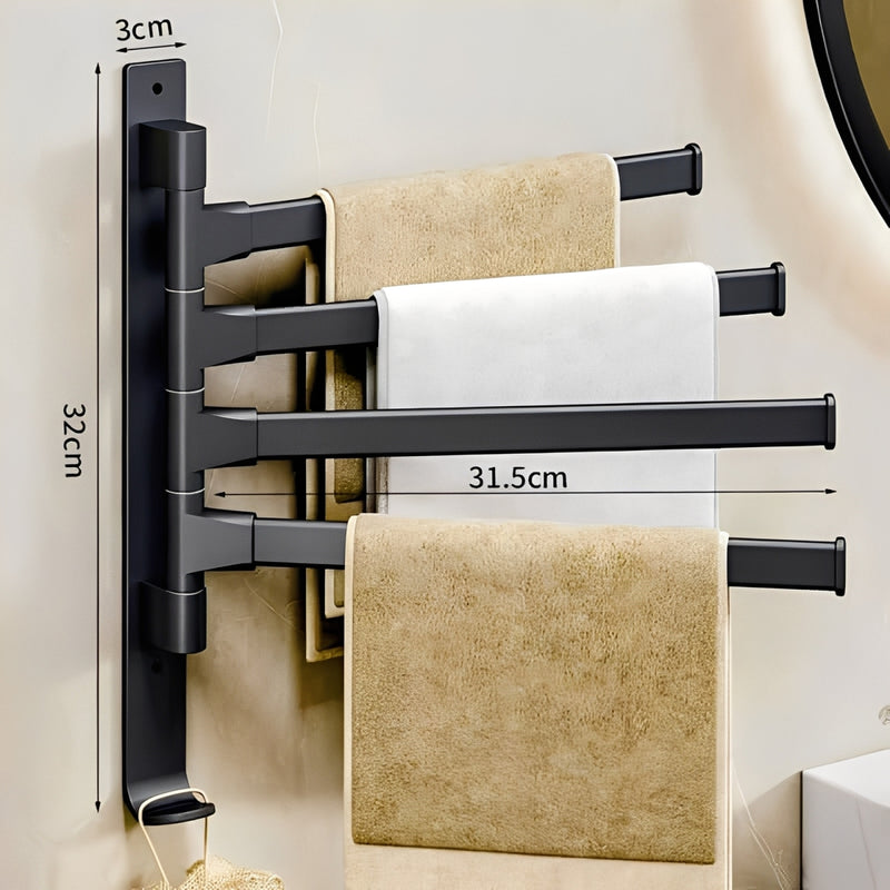 Toalheiro Multi Organizador 180 Graus Moderno Giratório de Parede - Lifys