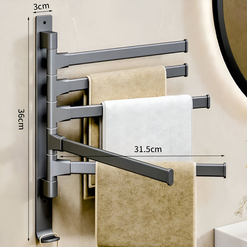 Toalheiro Multi Organizador 180 Graus Moderno Giratório de Parede - Lifys