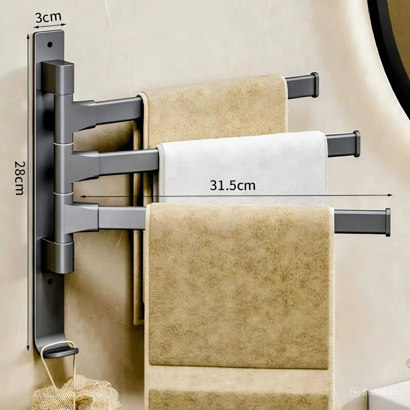 Toalheiro Multi Organizador 180 Graus Moderno Giratório de Parede - Lifys