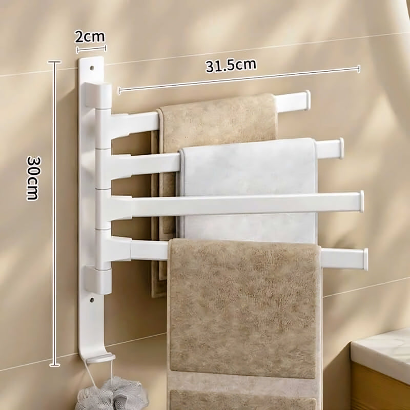 Toalheiro Multi Organizador 180 Graus Moderno Giratório de Parede - Lifys