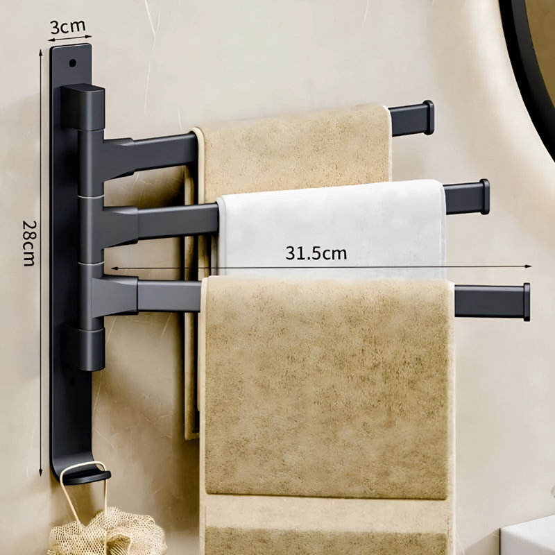 Toalheiro Multi Organizador 180 Graus Moderno Giratório de Parede - Lifys